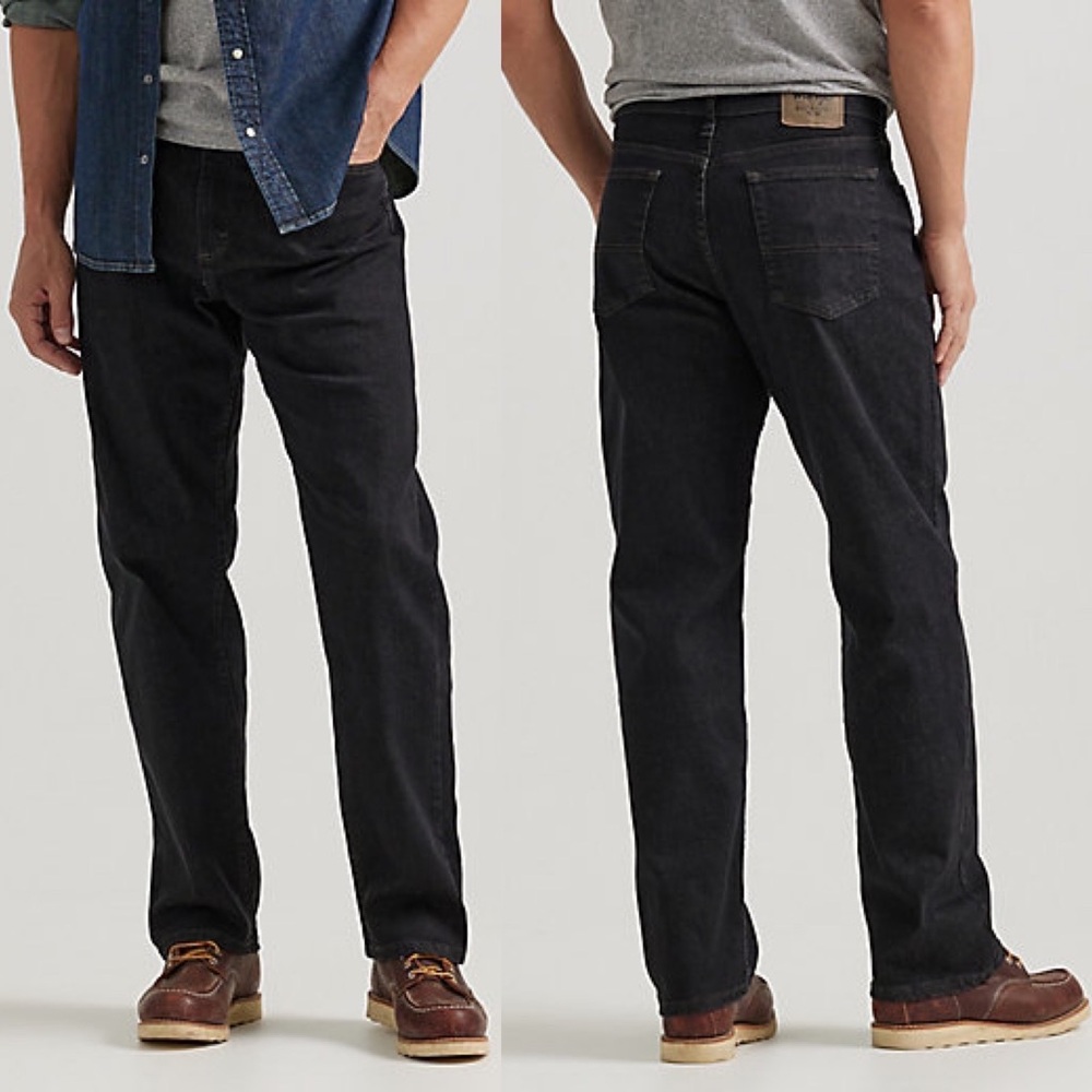 WRANGLER•authentics relaxed fit comfort flex dark denim jeans 40x29 NWT